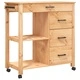 Кухненска количка MONZA 84x40x90 см борово дърво масив