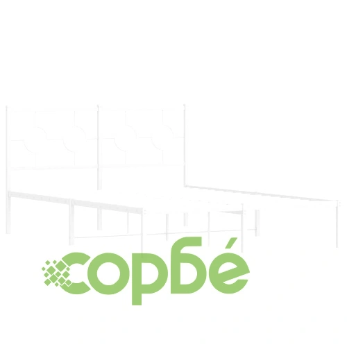 Метална рамка за легло с горна табла, бяла, 140x190 см ➤ топ цена ➤ sorbe.bg