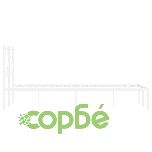 Метална рамка за легло с горна табла, бяла, 140x190 см ➤ топ цена ➤ sorbe.bg