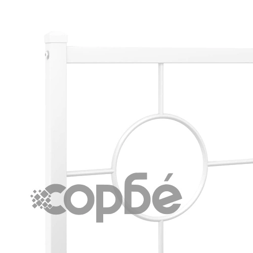 Метална рамка за легло с горна табла, бяла, 140x190 см ➤ топ цена ➤ sorbe.bg