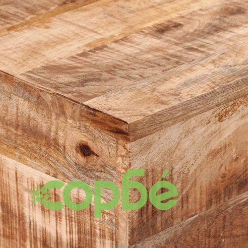 Конзолна маса, 110x30x75 cм, мангово грубо дърво масив и желязо ➤ топ цена ➤ sorbe.bg