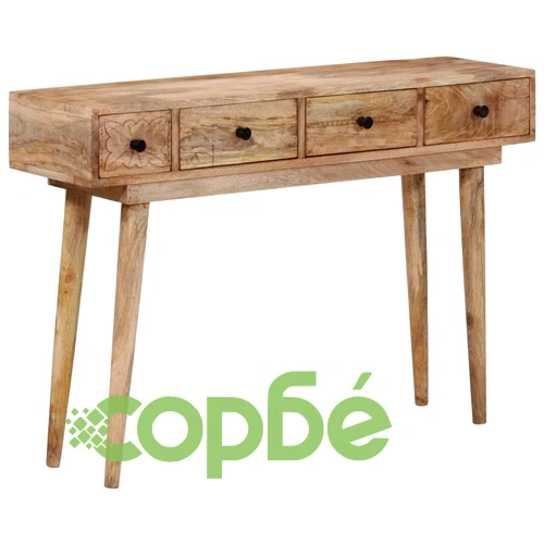Конзолна маса, 110x30x75 см, масивно мангово дърво ➤ топ цена ➤ sorbe.bg