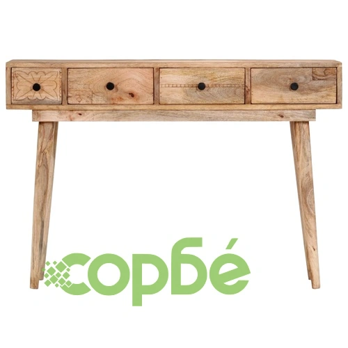 Конзолна маса, 110x30x75 см, масивно мангово дърво ➤ топ цена ➤ sorbe.bg