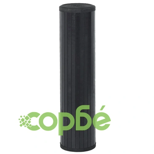 Килим, правоъгълен, черен, 70x1000 см, бамбук ➤ топ цена ➤ sorbe.bg