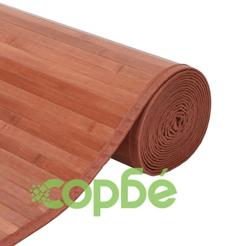 Килим, правоъгълен, кафяв, 70x1000 см, бамбук ➤ топ цена ➤ sorbe.bg