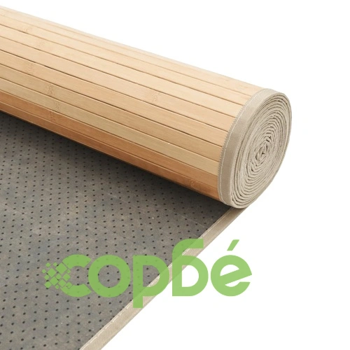 Килим, правоъгълен, светъл натурален, 70x1000 см, бамбук ➤ топ цена ➤ sorbe.bg