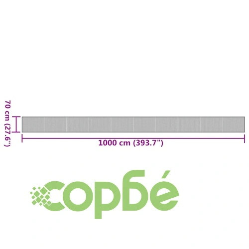 Килим, правоъгълен, светъл натурален, 70x1000 см, бамбук ➤ топ цена ➤ sorbe.bg