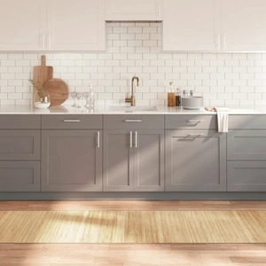 Килим, правоъгълен, светъл натурален, 70x1000 см, бамбук