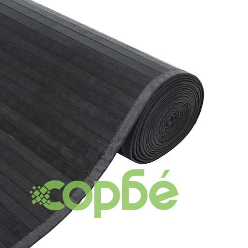 Килим, правоъгълен, сив, 70x1000 см, бамбук ➤ топ цена ➤ sorbe.bg