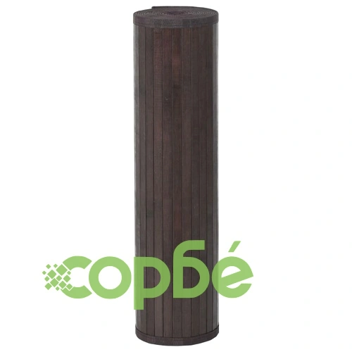 Килим, правоъгълен, тъмнокафяв, 70x1000 см, бамбук ➤ топ цена ➤ sorbe.bg