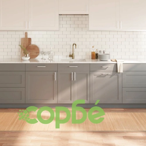 Килим, правоъгълен, светъл натурален, 80x1000 см, бамбук ➤ топ цена ➤ sorbe.bg