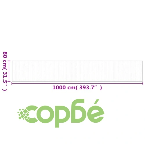 Килим, правоъгълен, сив, 80x1000 см, бамбук ➤ топ цена ➤ sorbe.bg