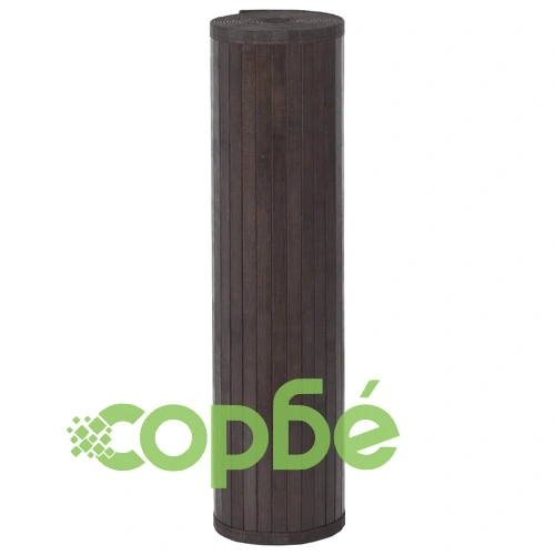 Килим, правоъгълен, тъмнокафяв, 80x1000 см, бамбук ➤ топ цена ➤ sorbe.bg