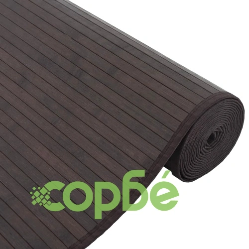 Килим, правоъгълен, тъмнокафяв, 80x1000 см, бамбук ➤ топ цена ➤ sorbe.bg