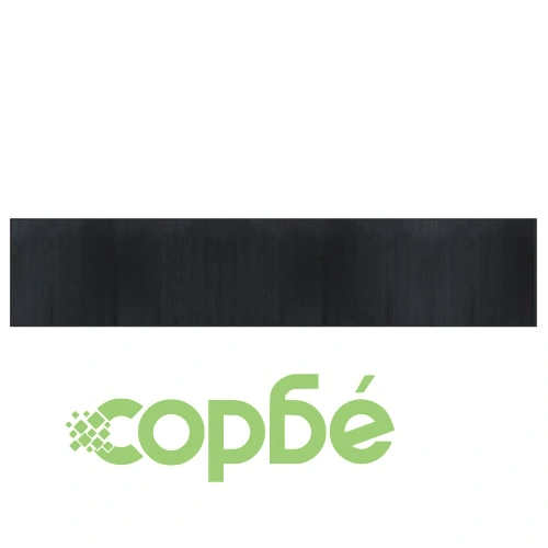 Килим, правоъгълен, черен, 100x1000 см, бамбук ➤ топ цена ➤ sorbe.bg