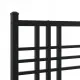 Метална рамка за легло с горна и долна табла, черна, 137x190 см