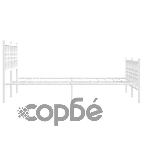 Метална рамка за легло с горна и долна табла, бяла, 120x190 см ➤ топ цена ➤ sorbe.bg