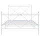 Метална рамка за легло с горна и долна табла, бяла, 100x190 см