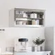 Кухненски стенен шкаф с рафт, неръждаема стомана