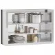 Кухненски стенен шкаф с рафтове, неръждаема стомана