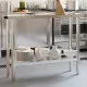 Кухненска работна маса, 110x30x85 см, неръждаема стомана