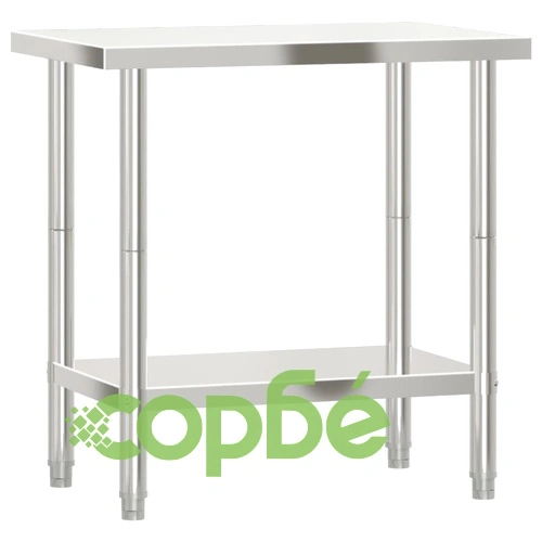 Кухненска работна маса, 82,5x55x85 см, неръждаема стомана ➤ топ цена ➤ sorbe.bg