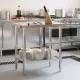 Кухненска работна маса, 82,5x55x85 см, неръждаема стомана