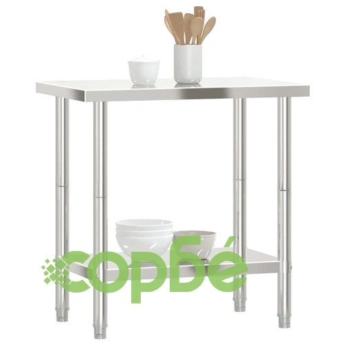 Кухненска работна маса, 82,5x55x85 см, неръждаема стомана ➤ топ цена ➤ sorbe.bg