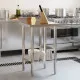 Кухненска работна маса с гръб 55x55x93 см неръждаема стомана
