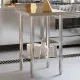 Кухненска работна маса с гръб 55x55x93 см неръждаема стомана