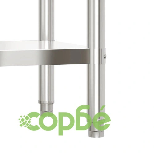 Кухненска работна маса с гръб 82,5x55x93 см неръждаема стомана ➤ топ цена ➤ sorbe.bg