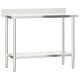Кухненска работна маса с гръб 110x55x93 см неръждаема стомана