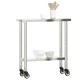 Кухненска работна маса с колелца, 82,5x30x85 см, инокс