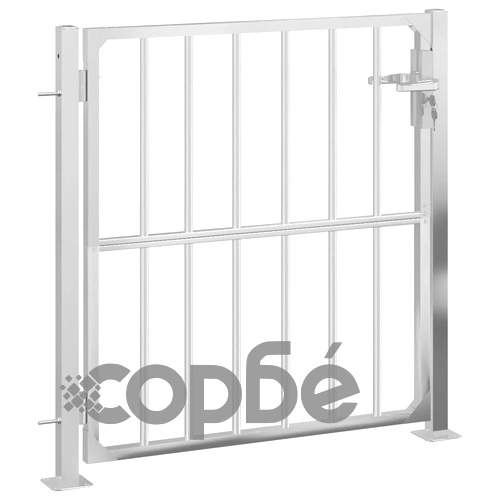 Градинска порта 100x95 см, неръждаема стомана ➤ топ цена ➤ sorbe.bg