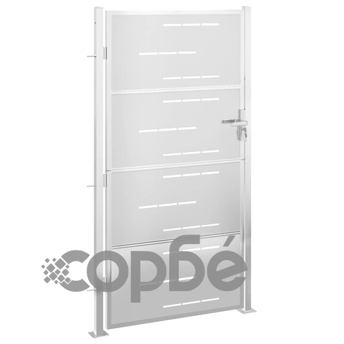 Градинска порта 100x200 см неръждаема стомана ➤ топ цена ➤ sorbe.bg