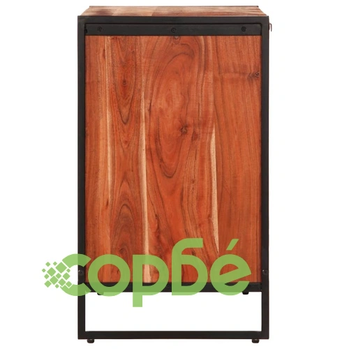 Шкаф за обувки, 67x38x65 см, масивно акациево дърво ➤ топ цена ➤ sorbe.bg