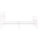 Метална рамка за легло с горна и долна табла, бяла, 160x200 см