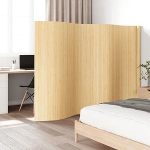 Преграда за стая, светъл натурален, 165x400 см, бамбук