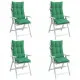 Възглавници за стол с висока облегалка 4 бр зелени Оксфорд плат