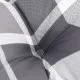 Възглавници за стол ниска облегалка 4 бр сиво каре Оксфорд плат