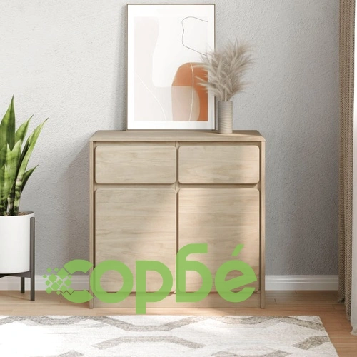 Бюфет SAUDA, дъб, 80x43x75,5 см, борово дърво масив ➤ топ цена ➤ sorbe.bg