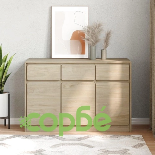 Бюфет SAUDA, дъб, 114x43x75,5 см, борово дърво масив ➤ топ цена ➤ sorbe.bg