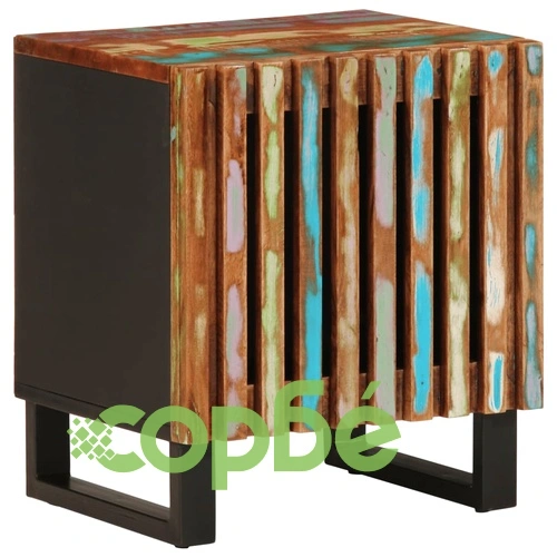 Нощно шкафче 40x34x46 см регенерирано дърво масив ➤ топ цена ➤ sorbe.bg