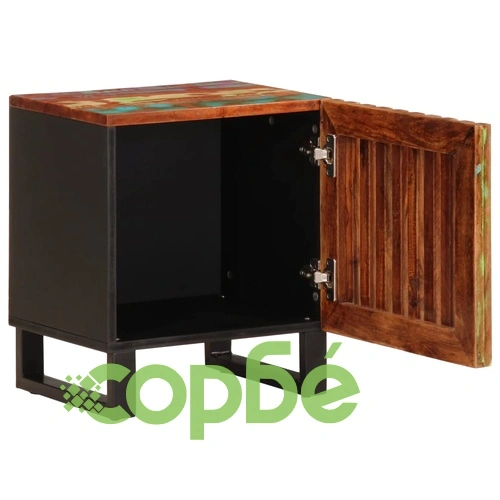 Нощно шкафче 40x34x46 см регенерирано дърво масив ➤ топ цена ➤ sorbe.bg