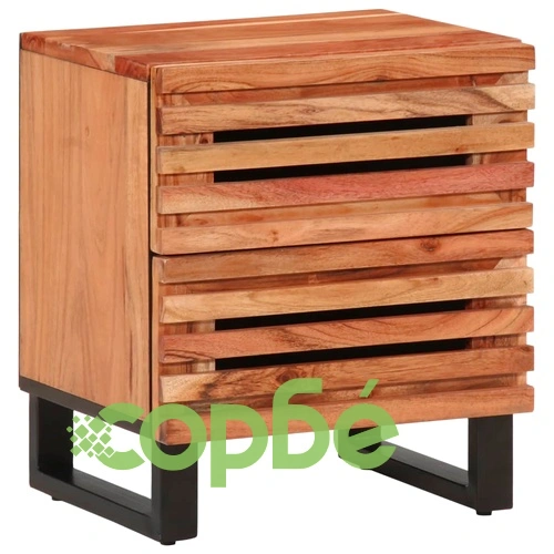 Нощно шкафче 40x34x46 см масивна акация ➤ топ цена ➤ sorbe.bg