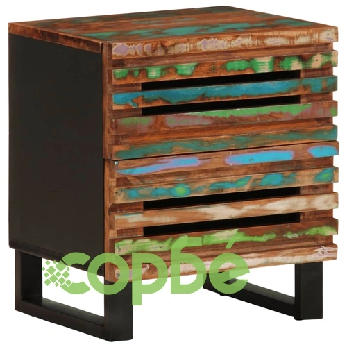Нощно шкафче 40x34x46 см регенерирано дърво масив ➤ топ цена ➤ sorbe.bg