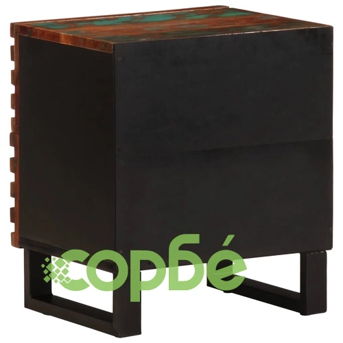 Нощно шкафче 40x34x46 см регенерирано дърво масив ➤ топ цена ➤ sorbe.bg