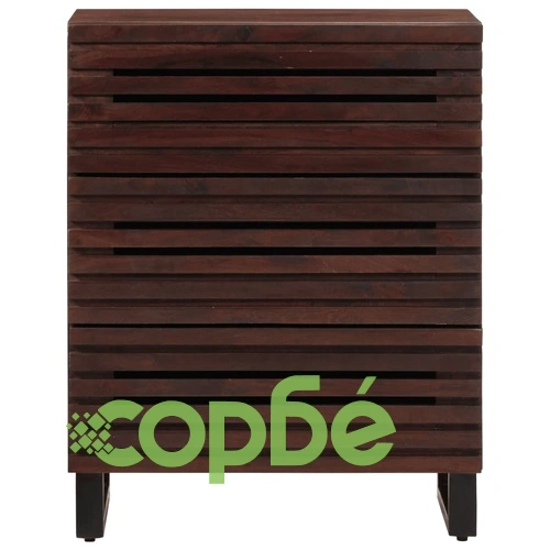 Бюфет, кафяв, 60x34x75 см, мангово дърво масив ➤ топ цена ➤ sorbe.bg