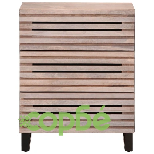 Бюфет, бял, 60x34x75 см, мангово дърво масив ➤ топ цена ➤ sorbe.bg