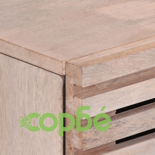 Бюфет, бял, 60x34x75 см, мангово дърво масив ➤ топ цена ➤ sorbe.bg